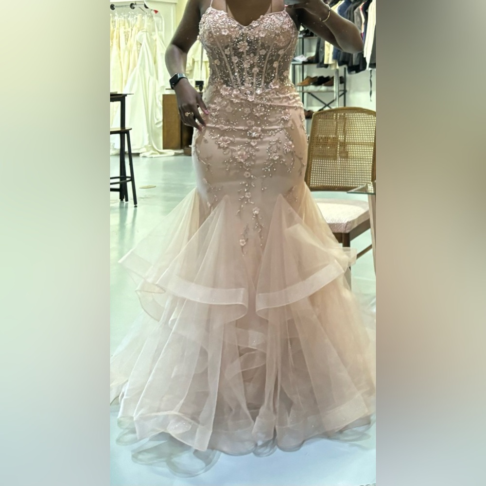 I got the dress discounted due to some pulls in the beading. Not too bad though